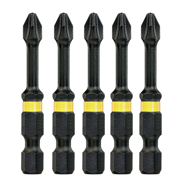 DeWalt Ph2 x 57mm Impact Torsion Driver Bits - Pack of 5