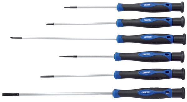 Draper 6 Piece Extra Long Precision Screwdriver Set