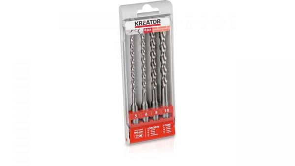 Drill Bit Kreator SDS Concrete Drill Set 5, 6, 8, 10x160mm 4PCS