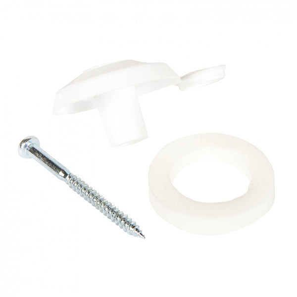 50mm Polycarbonate Fixing Buttons With Sealing Washer & Screw Pack of 10