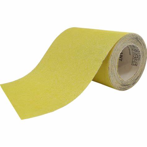 Yellow Aluminium Oxide Abrasive Sandpaper Roll (115mm x 5m)