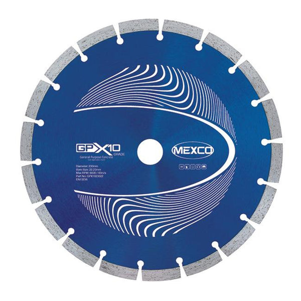 Mexco 230mm Bore Concrete Grade Diamond Blade