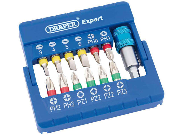 Draper 13 Piece Coloured Screwdriver Bit Set