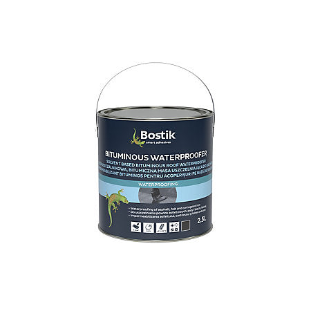 Bostik Black Roofing Waterproofer, 2.5L