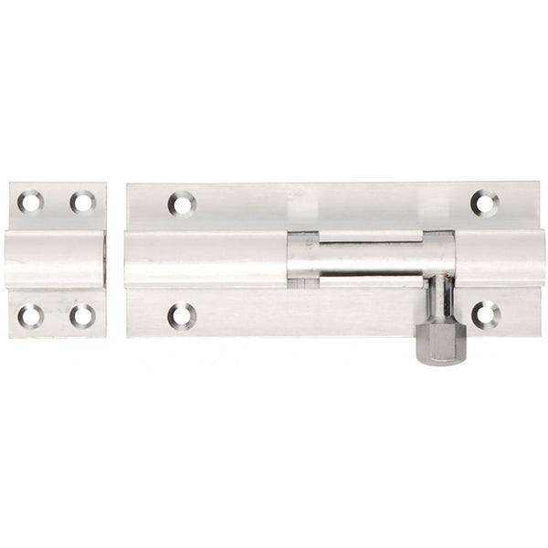Heavy Duty Barrel Bolt Satin Chrome 100mm