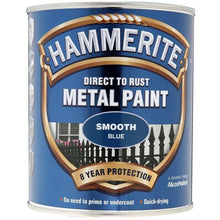 Hammerite Direct to Rust Metal Paint Smooth Finish Blue