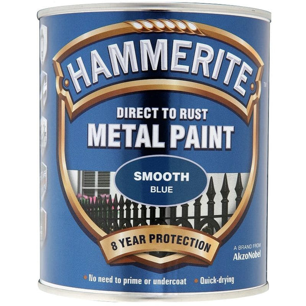 Hammerite Direct to Rust Metal Paint Smooth Finish Blue