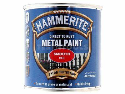Hammerite Direct to Rust Metal Paint Smooth Finish Red