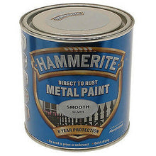 Hammerite Direct to Rust Metal Paint Smooth Finish Silver