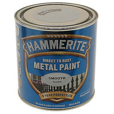 Hammerite Direct to Rust Metal Paint Smooth Finish Silver