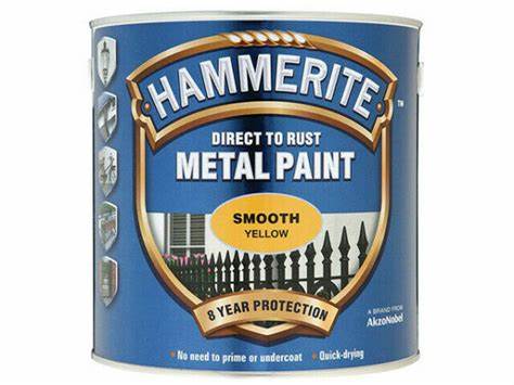 Hammerite Direct to Rust Metal Paint Smooth Finish Yellow