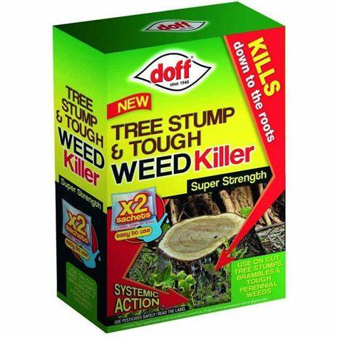DOFF Tree Stump & Tough Weedkiller 2 Sachet