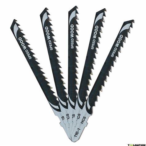 DeWalt 100mm HCS T-Shank Scroller Wood Cutting Jigsaw Blades Pack of 5 T114D
