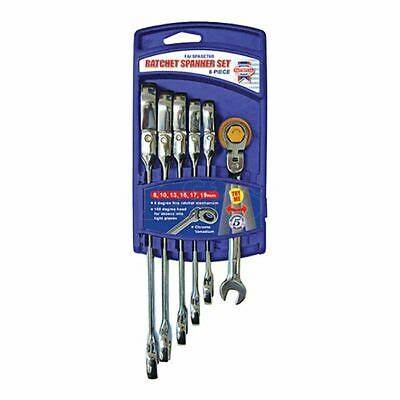 Faithfull Ratchet Combi Spanner Flex Head 6pc