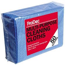 ProDec Multi Purpose Cleaning Cloths 50 x 36cm x 0.25mm Pack of 50