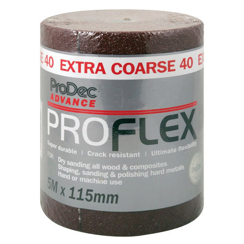115mm x 5m Grit Black Proflex Sandpaper Cloth