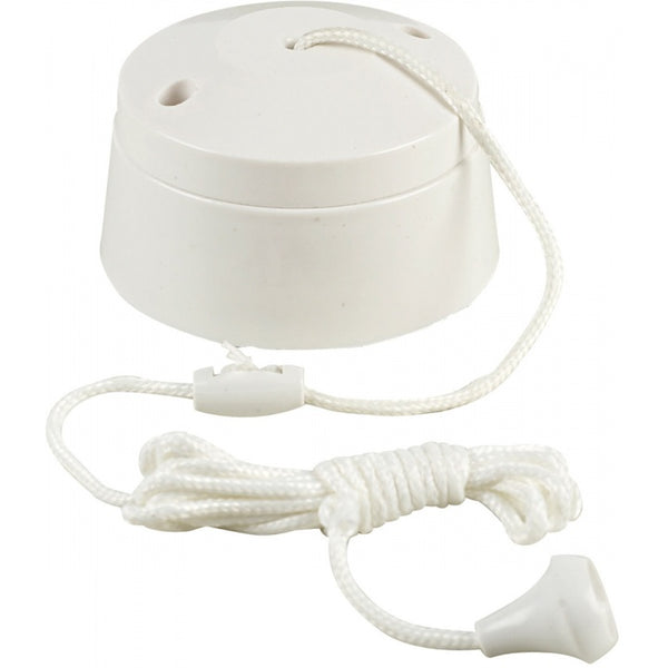 1 Way 6A Ceiling Pull Switch White