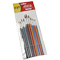 Fit For The Job Artist Paint Brushes, 12 Piece Set