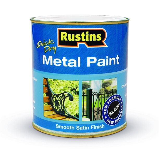 Rustins Quick Dry Metal Paint Satin Black