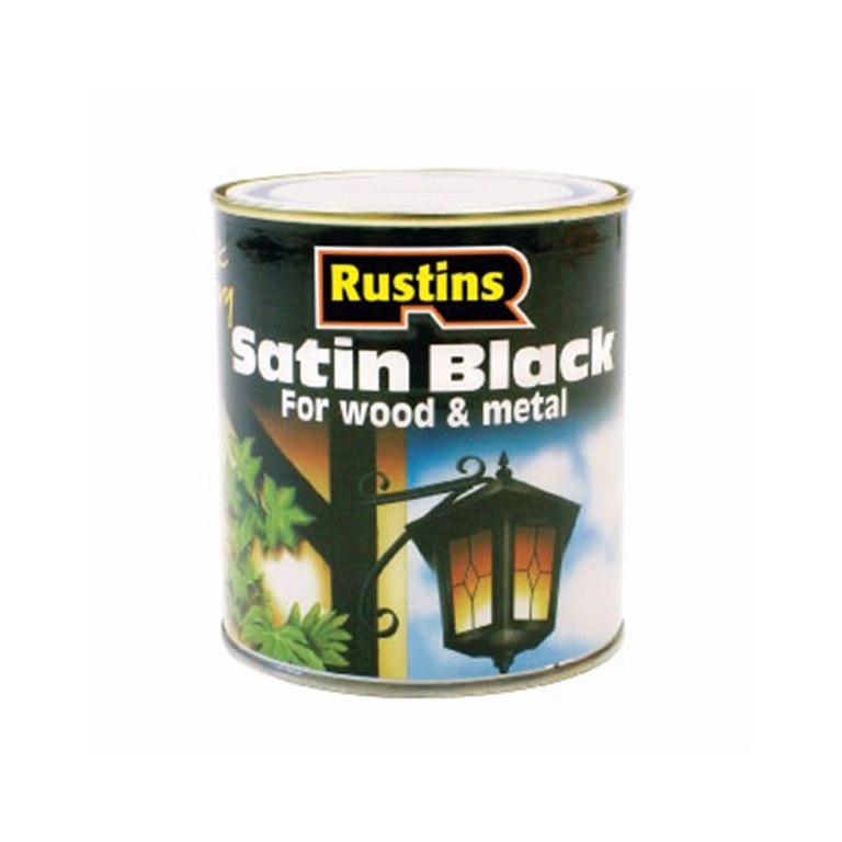 Rustins Quick Dry Satin Black Paint