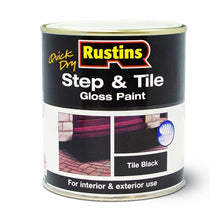 Rustins Quick Dry Step and Tile Gloss Paint Black