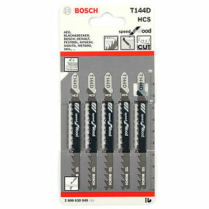 Bosch HCS Jigsaw Blades T144D (Coarse Cut for Wood) - Pack of 5