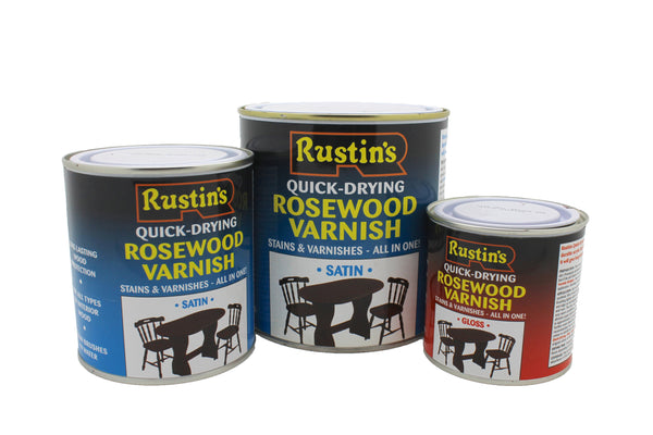 Rustins Polyurethane Coloured Varnish Satin Rosewood