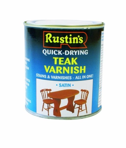 Rustins Quick Dry Varnish Satin Teak