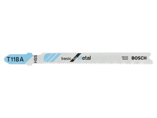 Bosch T118A HSS Basic for Metal Jigsaw Blades 5pk