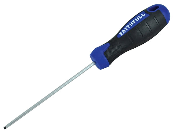 Faithfull FAISDT100 Terminal Soft Grip Screwdriver 100mm x 3mm