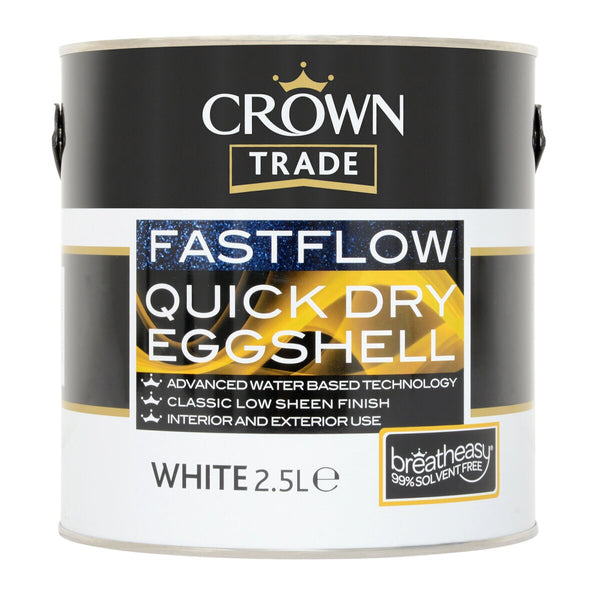 Crown Trade Fastflow Quick Dry Eggshell 2.5l