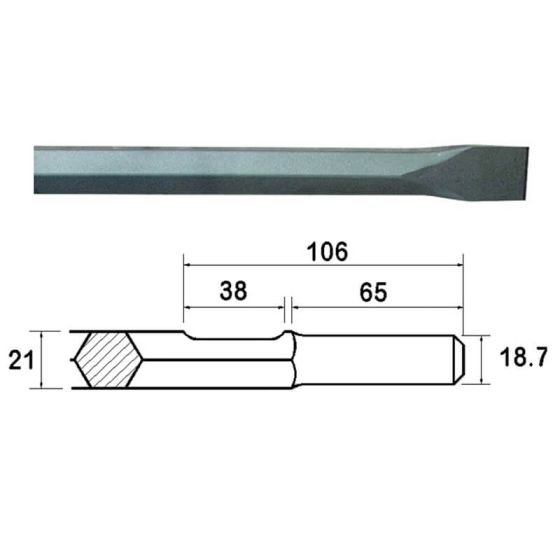 Faithfull Chisel 450mm Kango Shank