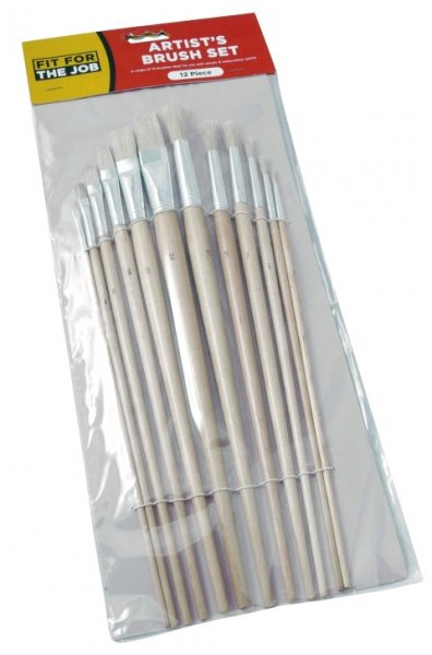 Fit For The Job 12 pc Artist Brush Set