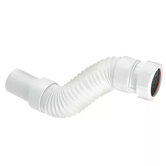 McAlpine Flexcon5 Flexible Waste Pipe Fitting White 32 X 165-210mm