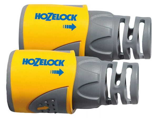 Hozelock Hose End Connector for 12.5 - 15mm (1/2 - 5/8in) Hose Twin Pack