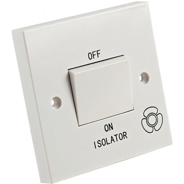 Fan Isolator 10A 3 Pole White