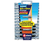 Plasplugs All-In-One Fixings Assorted (52)