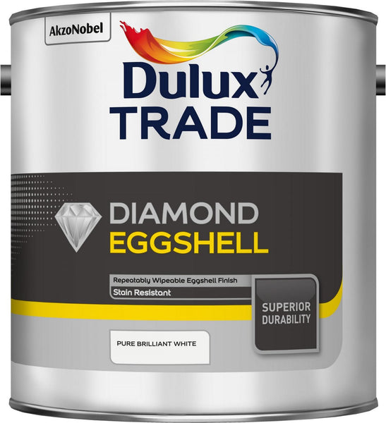 Dulux Trade Diamond Eggshell 2.5ltr Pure Brilliant White