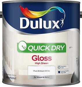 Dulux Pure Brilliant White Quick Dry Gloss Paint 2.5L