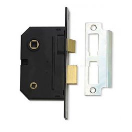 Union Mortice Bathroom Lock Polished Brass 63MM 2.5IN