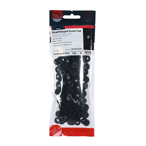 Hinged Screw Caps To Fit Sizes of 3-4.5mm Screws Bag Of 100