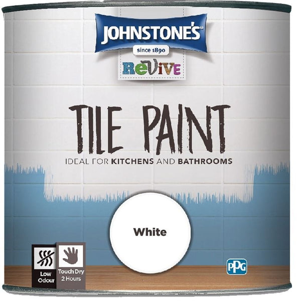 Johnstone's Revive Tile Paint White 750ml