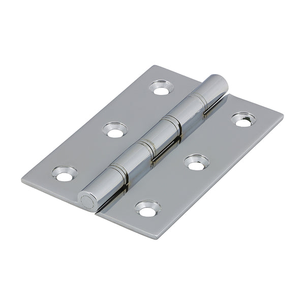 Double Steel Washered Butt Hinge Solid Brass Polished Chrome