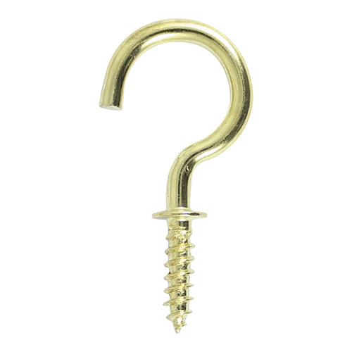 Cup Hooks - Round - Electro Brass
