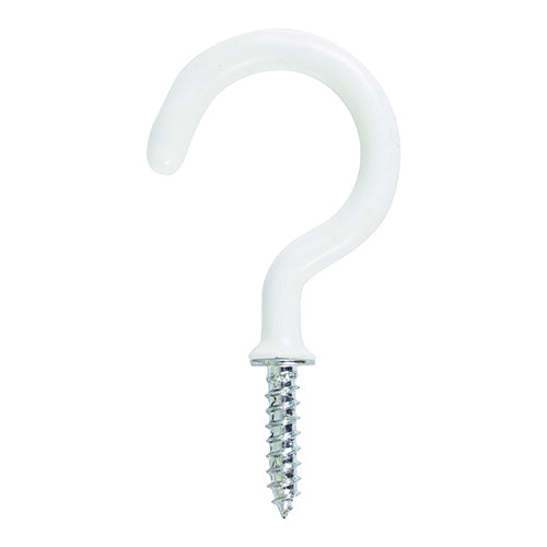 Cup Hooks - Round - White