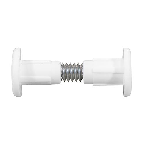 Plastic Cabinet Connector Bolts - White 28mm