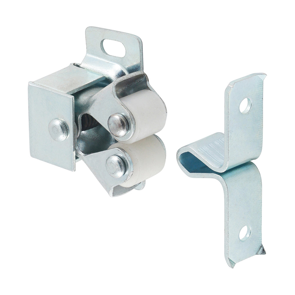 Double Roller Catches - Zinc 28 x 32 x 1