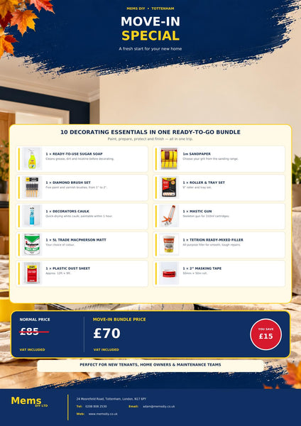 Move-In Decorating Bundle – £70 Inc VAT