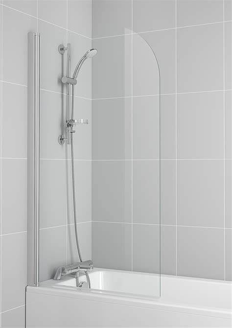 Ideal Standard Connect Radius Bath Screen Bright Silver