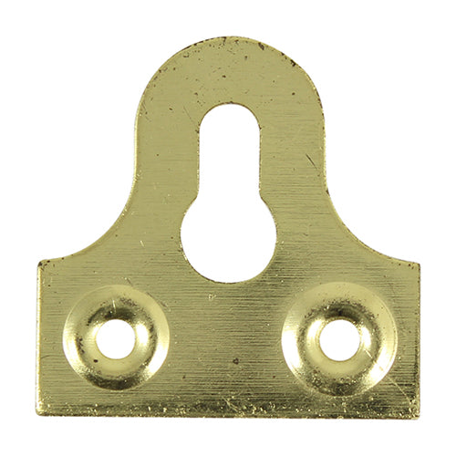 Mirror Plates - Slotted - Electro Brass 38mm
